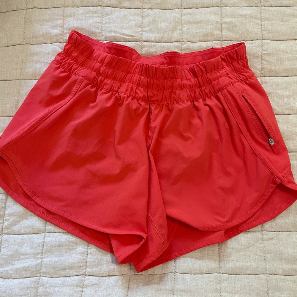 Lululemon tracker short pink punch 4inch size 10